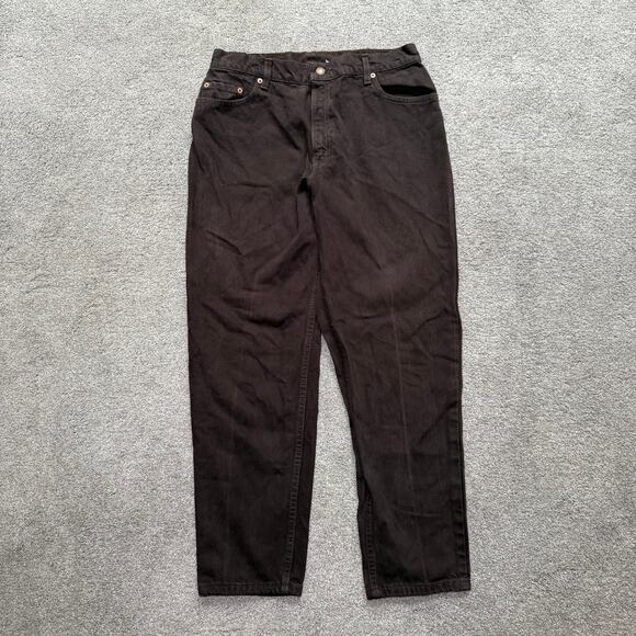 Vintage USA Levi's 550 Womens Jeans Brown Sz 14 M Petite Relaxed Fit Tapered Leg - Picture 1 of 7